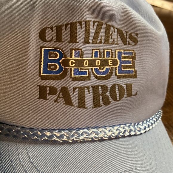 Vintage Retro Snap Back Citizens Code Blue Patrol Hat - Picture 2 of 5
